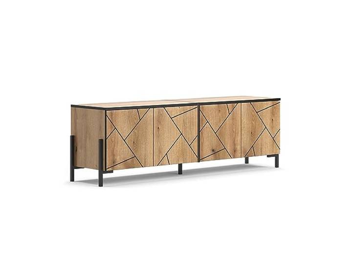 Vicco Lowboard Hatto, Eiche, 156.8 x 50 cm geeignet zur Ablage und Aufbewahrung im Schlafzimmer