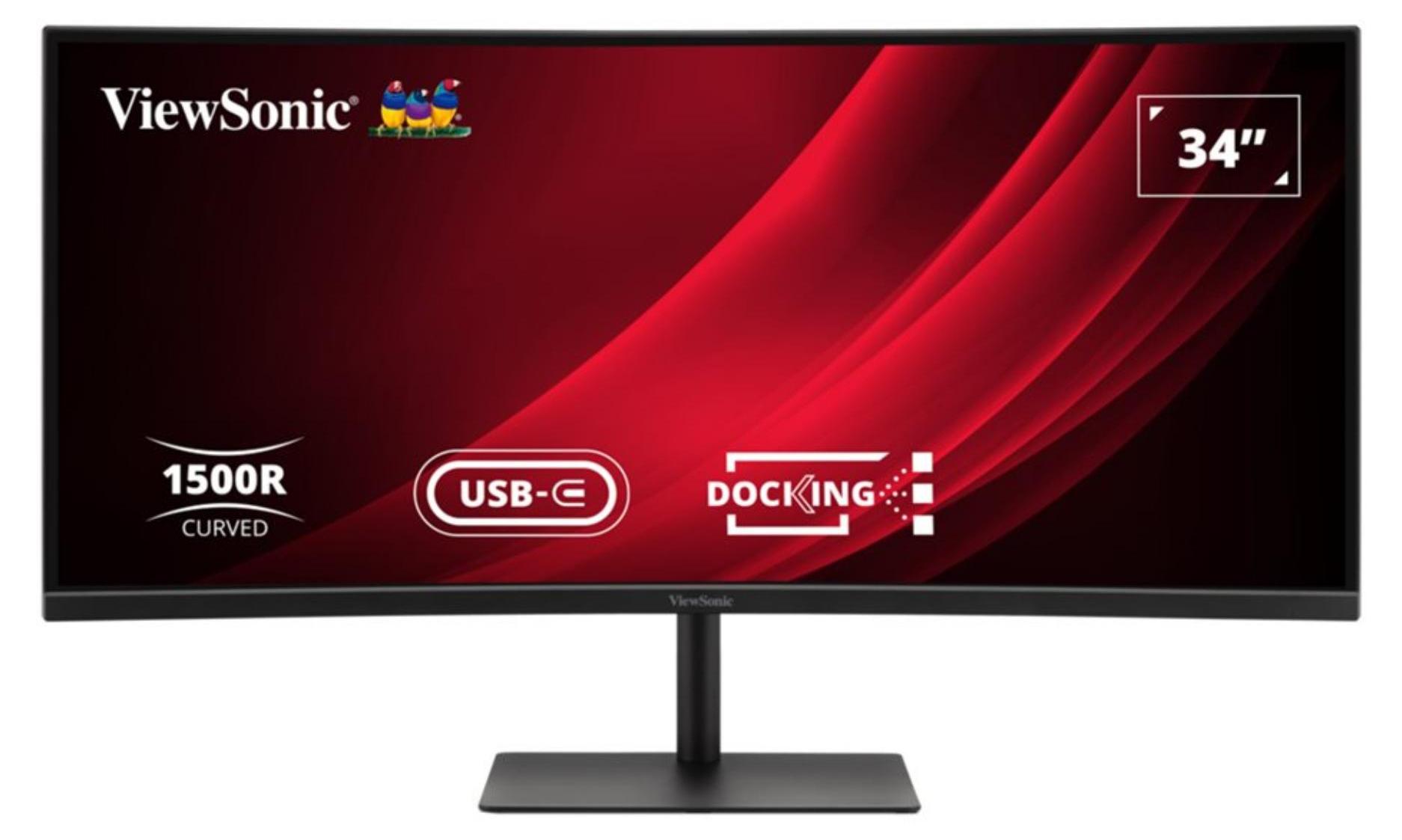 Viewsonic VG3419C-2, 86,4 cm (34"), 3440 x 1440 Pixel, UltraWide Quad HD, LED, 3,5 ms, Schwarz