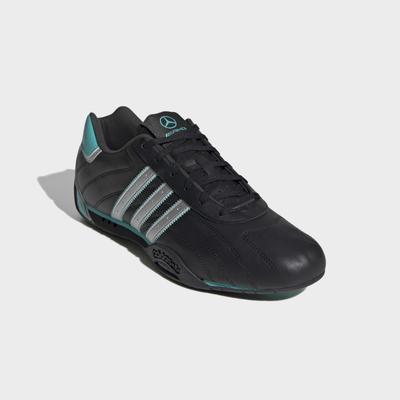 Sneaker ADIDAS PERFORMANCE "ADIRACER LO MERCEDES AMG PETRONAS F1 TEAM", Herren, Gr. 42,5, schwarz (core schwarz, matte silber, semi mint rush), Leder, Synthetik, Schuhe Sneaker