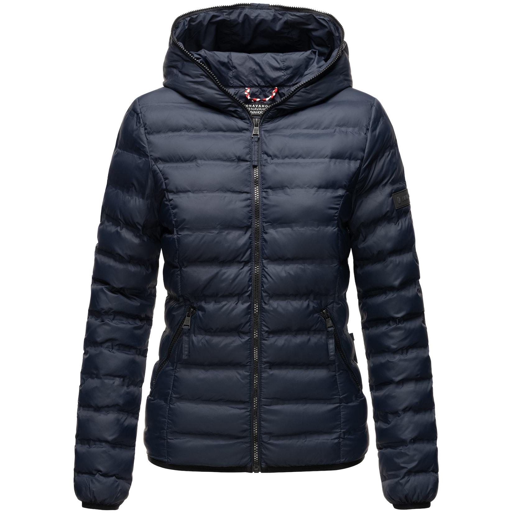 NAVAHOO Damen Stylische Steppjacke Übergangsjacke mit Kapuze Neevia