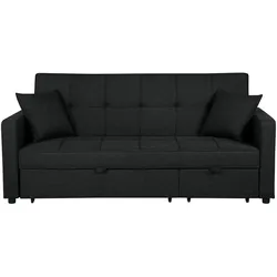 3-SITZER-SCHLAFSOFA Polyester Schwarz Glomma
