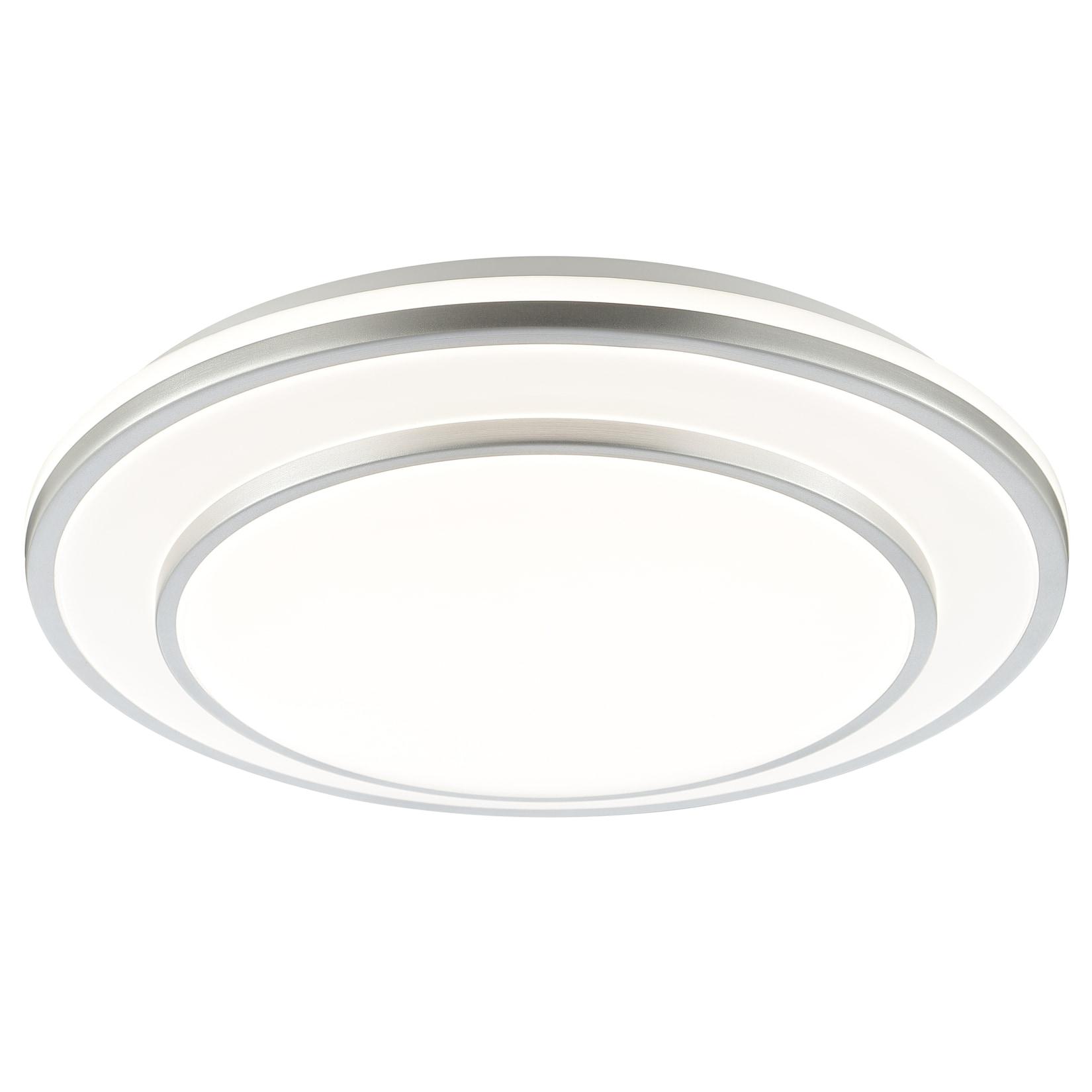 Brilliant LED Deckenleuchte Luciano G81117/21 Wohnzimmer, Schlafzimmer Metall/Kunststoff Indoor Decke silber - LED fest integriert