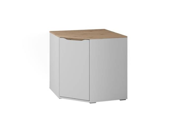 Vicco Eckkommode Ruben, Weiß/Artisan-Eiche 77.9 x 77.9 cm
