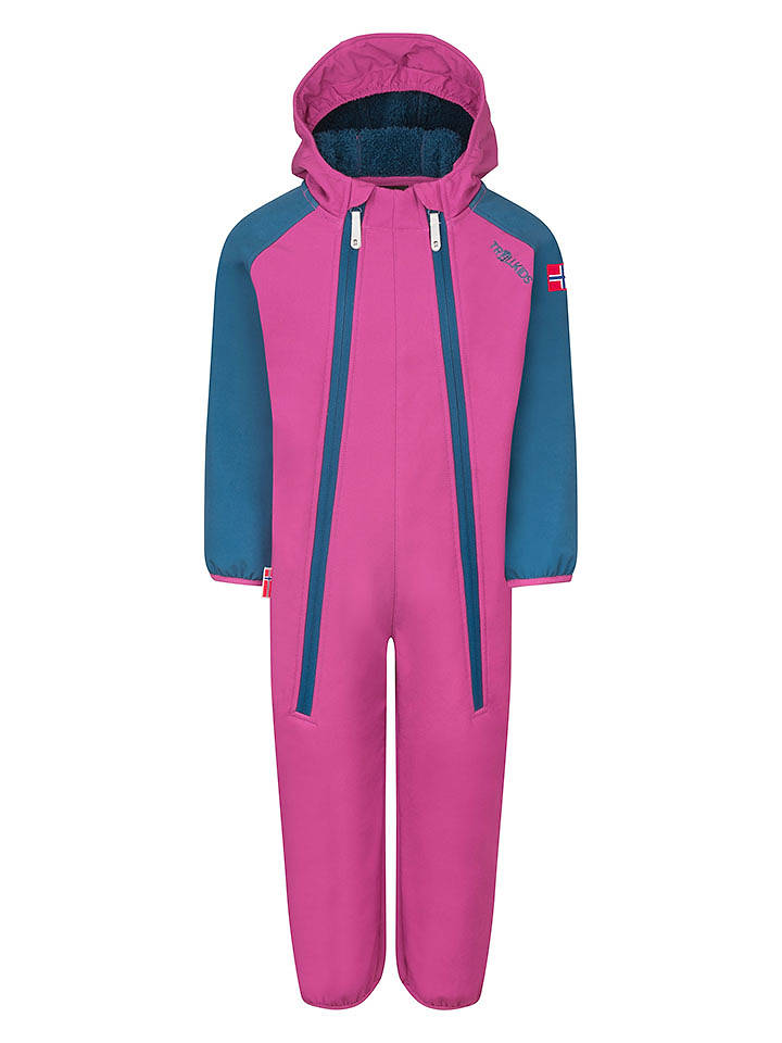 Trollkids Softshelloverall "Nordkapp" in Pink - 80