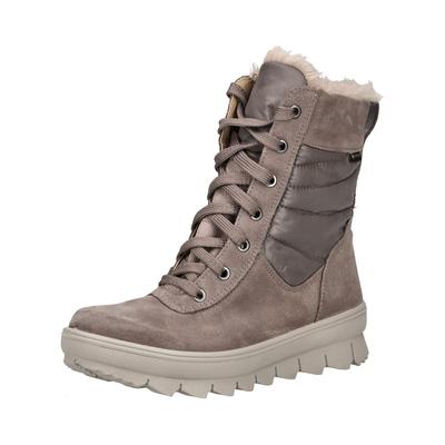 Schnürstiefel LEGERO "Legero Stiefel Veloursleder/Textil", Damen, Gr. 39, braun (altrosa), Textil, Veloursleder, Schuhe Schnürstiefel