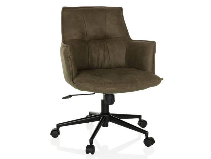 Chaise Home Office / Chaise Pivotante Solao Life Tissu Vert Hjh Living
