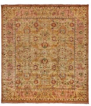 Exquisite Rugs Polonaise hand-knotted New Zealand Wool Beige/Peach Area Rug