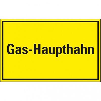 Dreifke® Hinweisschild Gas-Haupthahn, Recycling-Verbundplatte, 300x200mm