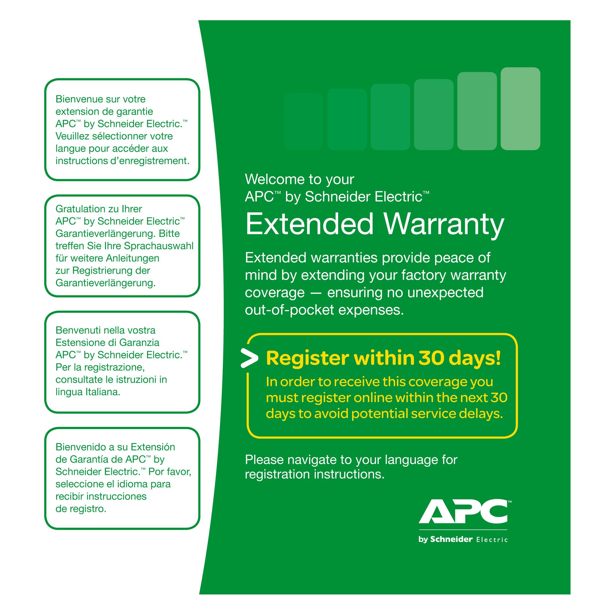 APC Service 1 Year Warranty Extension for Accessories (WBEXTWAR1YR-AC-02)