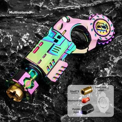 Quick Pick Pro Shell Ejecting Alloy Toy Gun Fidget Spinner Stress Relief Desk Gadget For Boys Gift multi colored