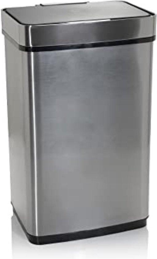 Abfalleimer 60 Liter - Automatisch - Silber