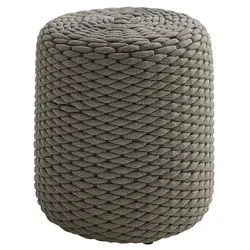 idyl Gartenhocker Eio Ø 40 cm Rope Grau