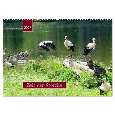 Zeit der Störche (Wandkalender 2027 DIN A2 quer), CALVENDO Monatskalender