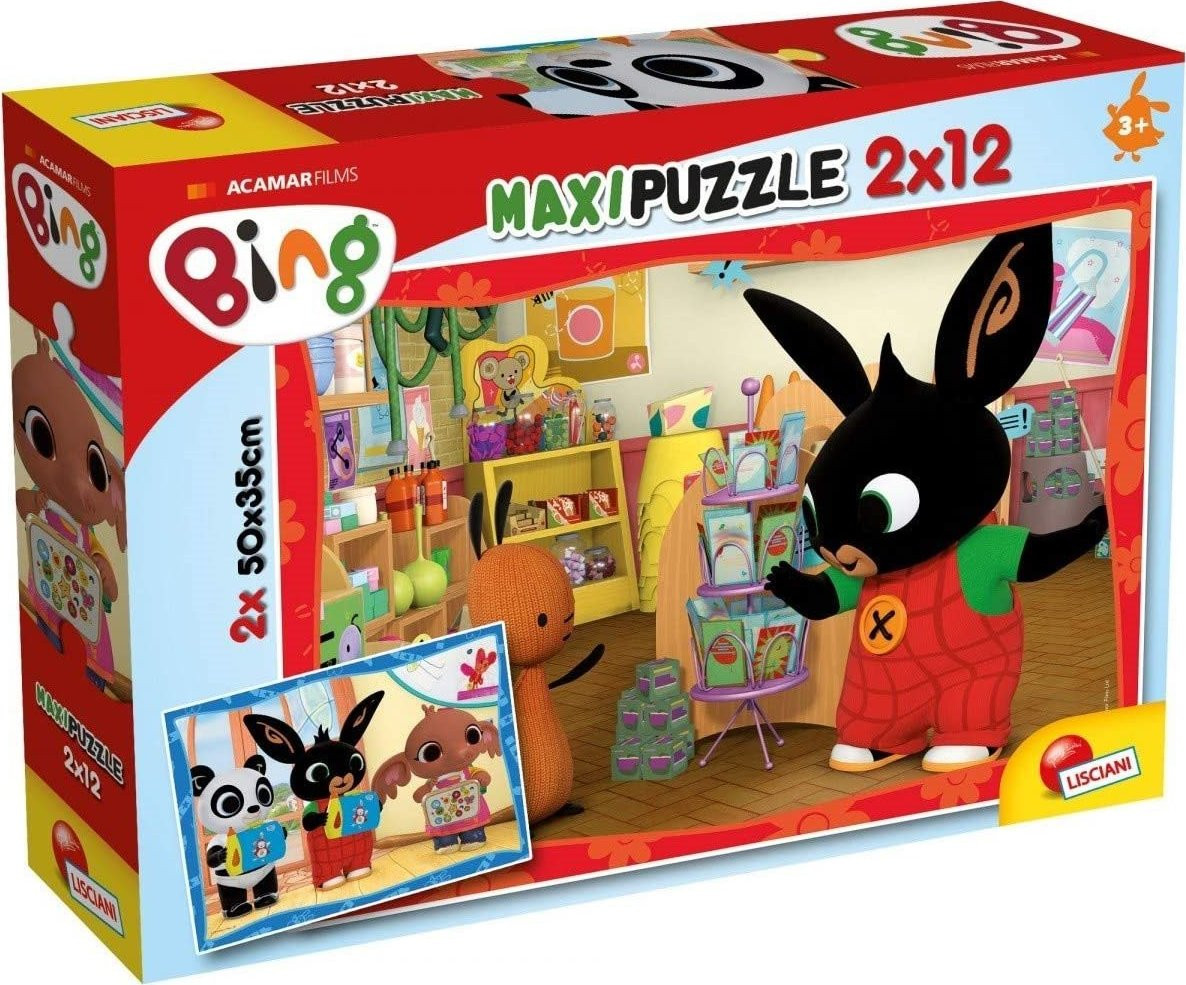 Liscianigiochi Puzzel Bing MAXI, 2 sets van 12 stukjes