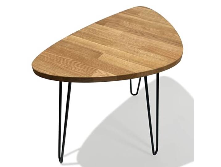 FLEXISTYLE Kaffeetisch Wohnzimmer kaffeetische kaffeetisch rund Holz kaffeetisch Eiche kaffeetisch schwarz rund quadratisch (B:60 T:37 H:50cm, Dreieckig)