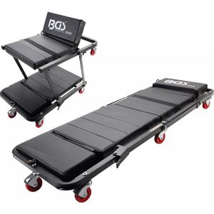 BGS-technic Werkstatt-Rollbrett 2995, bis 150kg, Rollsitz & Montageliege, 360° drehbar, klappbar