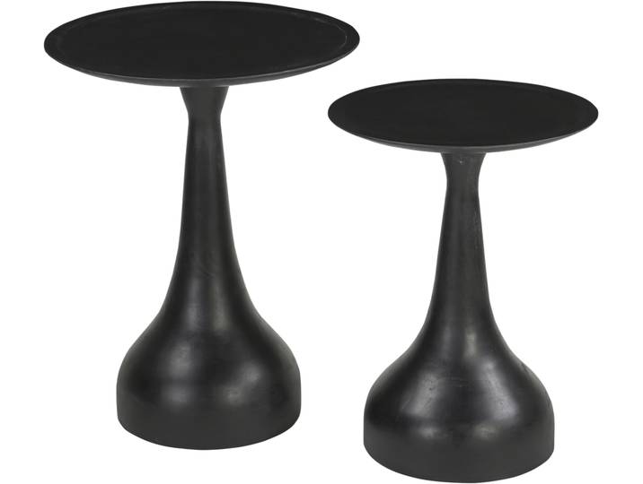 Beistelltisch SIT Ottawa rund aus Mango massiv für kleine Räume , schwarz, B:38cm H:52cm T:38cm, Mango massiv, Tische, Beistelltisch, Runde Tischplatte Ø 38 cm – ideal für kleine Räume