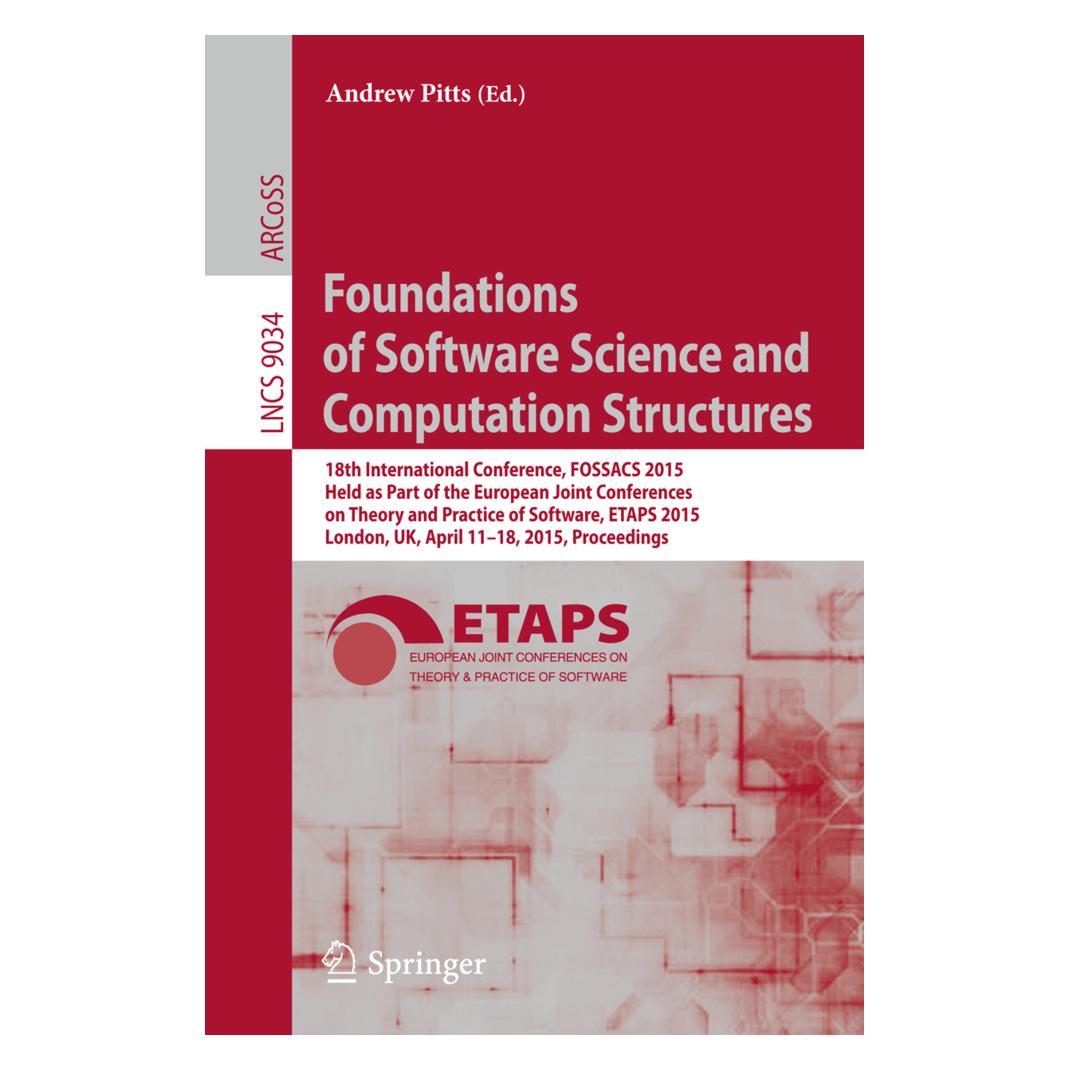 Springer Foundations of Software Science and Computation Structures (Englisch, Softcover, Andrew Pitts) (15901642)