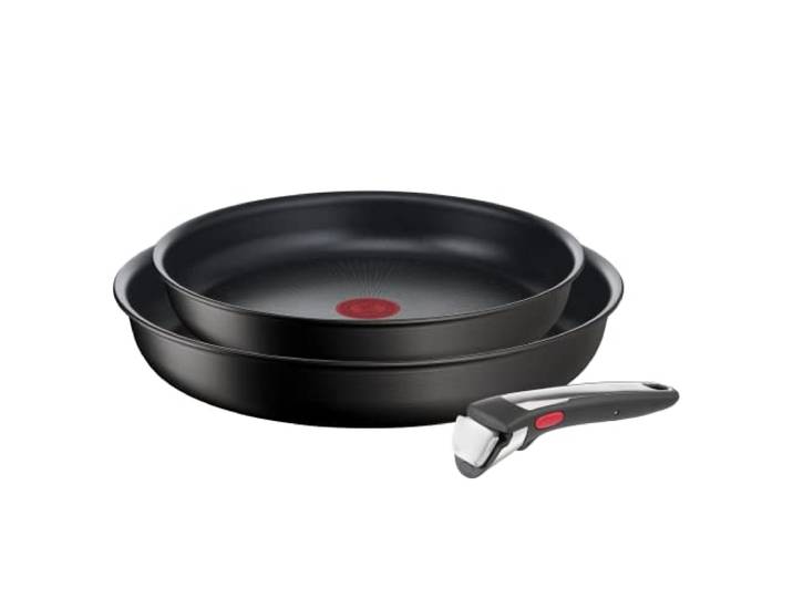 Tefal Ingenio Eco Resist On Kochgeschirr, 3 p, stapelbar, Induktion, leicht zu reinigen, Antihaftbeschichtung, Kochstartanzeige, gesundes Kochen, L7679302