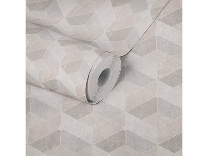 Livingwalls Geometrisch design 3D-behang beige crème 382021 behang grafisch voor slaapkamer 10,05 x 0,53 m Made in Germany