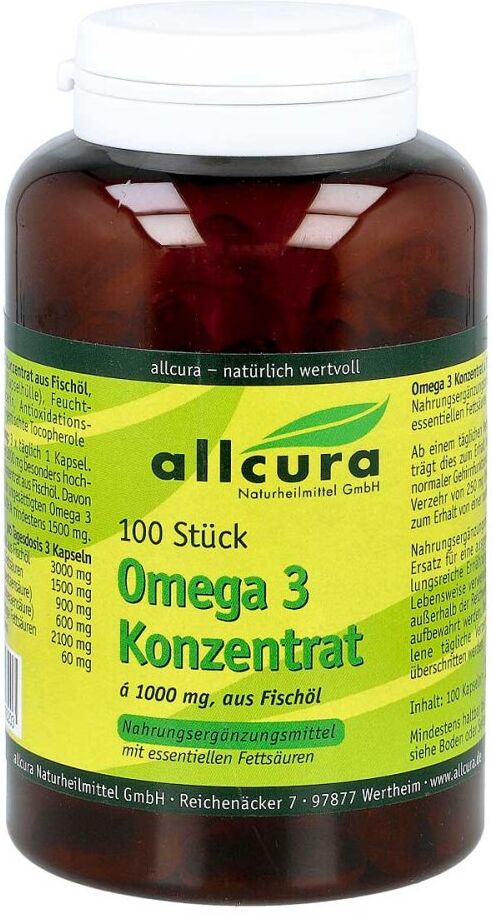 Omega 3 Konzentrat aus Fischöl 1000 mg Kapseln