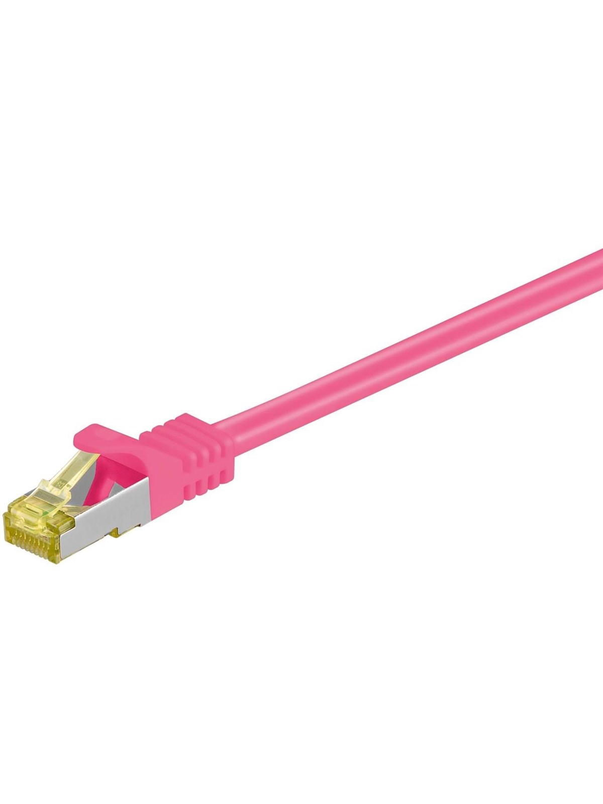 Pro RJ45 patch cord CAT 6A S/FTP (PiMF) 500 MHz with CAT 7 raw cable magenta - Rosa - 2m