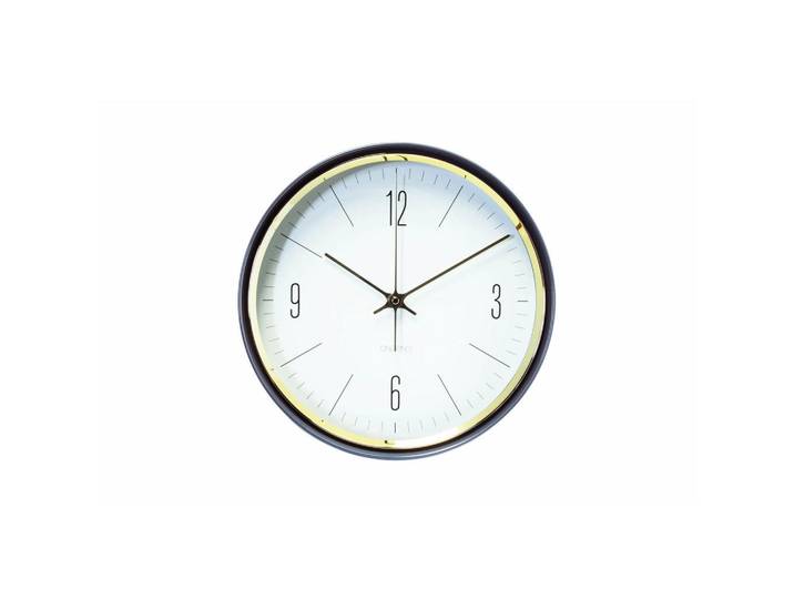 Onzeno Wanduhr Design Weiß 33/33 cm, Glas, 32.7x32.7x5 cm, Dekoration, Uhren, Wanduhren