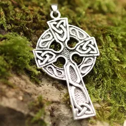 Drachensilber Keltenkreuz Silber Schmuck Ketten Anhänger 925 Silber - Silber