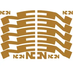 NONPLUS COMPONENTS Aufkleberset für Felgen | 28 mm gold (#930)