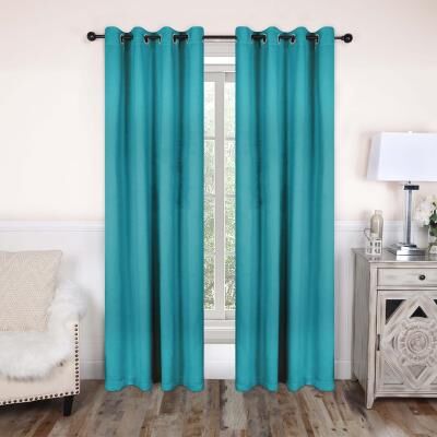 Superior Modern Solid Washable Room Darkening Curtains, Set of 2 Panels
