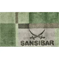 Badematte SANSIBAR (LBH 120x70x2 cm) - grün - LBH 120x70x2 cm