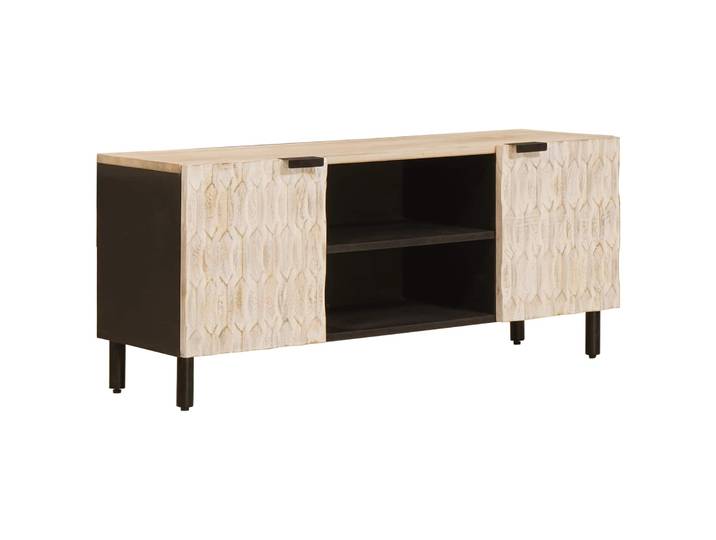 vidaXL TV-Schränk Weiße gewaschene Oberfläche 105 x 33 x 46 cm