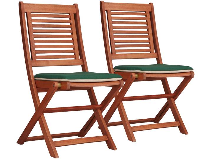 Gartenstuhl MERXX Cordoba , braun, B:49cm H:93cm T:57cm, Massivholz, Stühle, Gartenstuhl, 2er Set, Eukalyptus, klappbar, braun, inkl. Wendeauflage