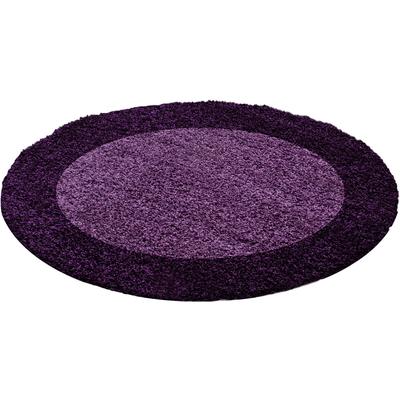 Hochflor-Teppich AYYILDIZ TEPPICHE "Life Shaggy 1503", lila, H:30mm Ø:200cm, Kunstfaser, Teppiche, rechteckig, auch als Läufer erhältlich, Shaggy, Langflor, Wohnzimmer
