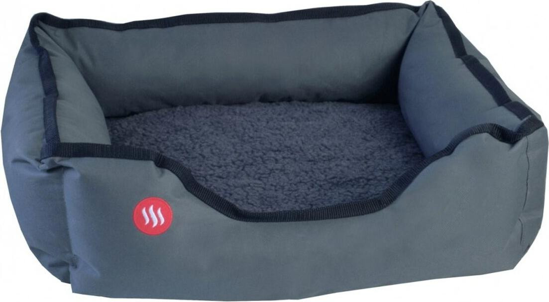 Glovii GPETH verwarmd huisdierbed voor kat of hond, grijs, rechthoekig design