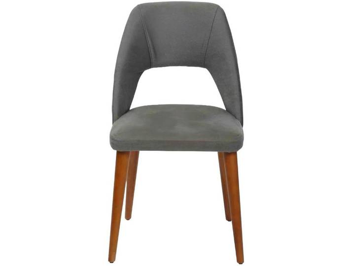 Xlmoebel Polsterstuhl Grau-brauner Designer Holzstuhl mit luxuriösem Gestell, Hergestellt in Europa