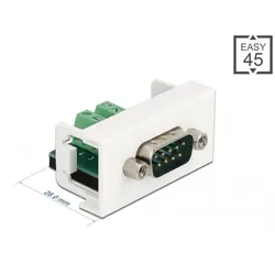 DELOCK Easy 45 Modul D-Sub 9 Pin ST > 10 Pin Terminalblock 22,5 x 45mm
