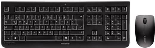 Cherry DW 3000 Maus-Tastaturkombination USB kabellos DE Layout schwarz JD-0710DE-2