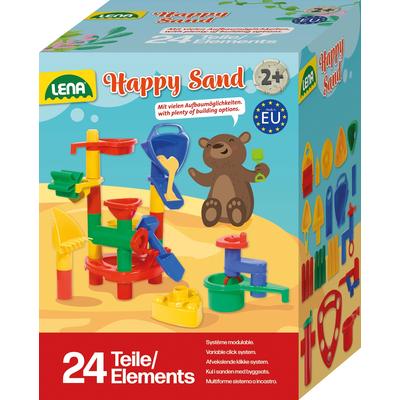 Sandform-Set LENA "Happy Sand 24-teilig, Faltschachtel", bunt, Sand-Spielzeug, Kinder, Made in Europe