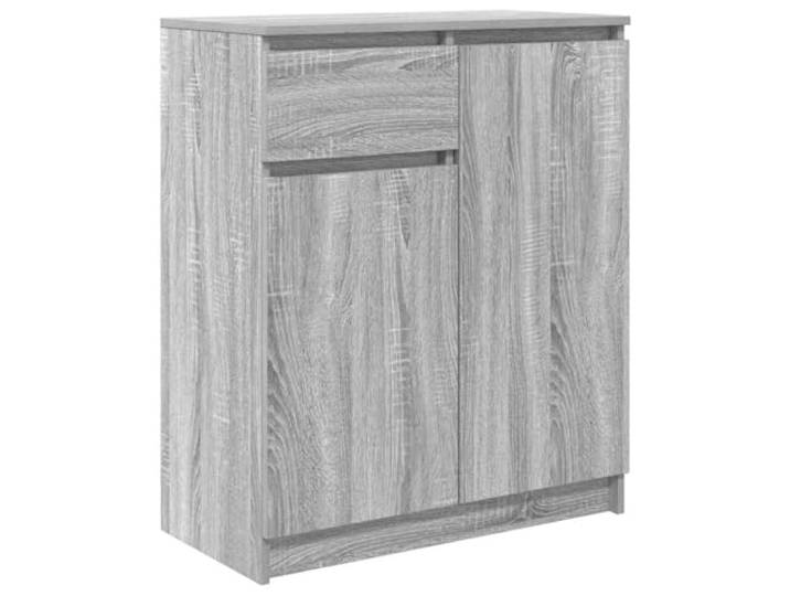 LASWWQMRF Sideboard mit Schublade Grau Sonoma 71x35x84 cm Holzwerkstoff Kompakter Kommodenschrank für Wohnzimmer und Essbereich, beidseitig montierbare Schublade für flexible Raumgestaltung.