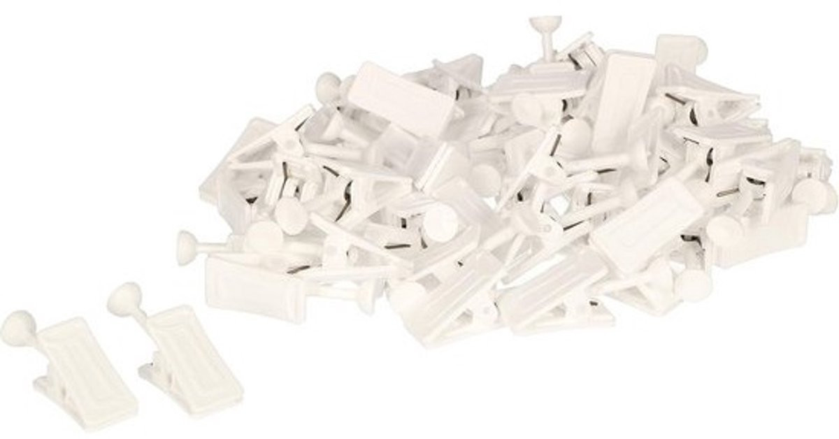 100 stuks gordijnclips en glijders voor plafondrails