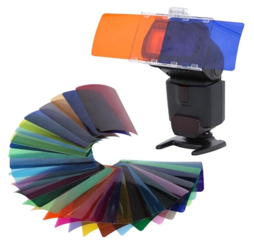 Merkloze Set van 30 Universele Flitskleurfilters voor Camera's