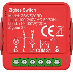 Nedis, Aktor, SmartLife Power Switch Zigbee 3.0 2x100 W Terminal Anschluss App erhältlich für: Androi (Schaltaktor)