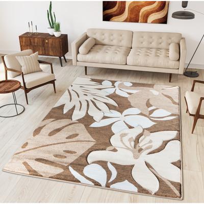 MDA Rugs Glamour Floral Collection Polypropylene Area Rug
