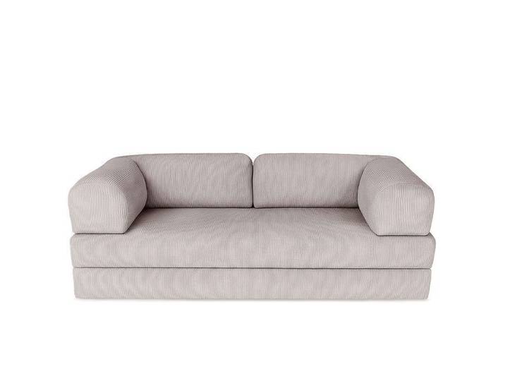 Canapé compressé convertible MOUSSINO PORTUGAL GRIS 3 pl déhoussable