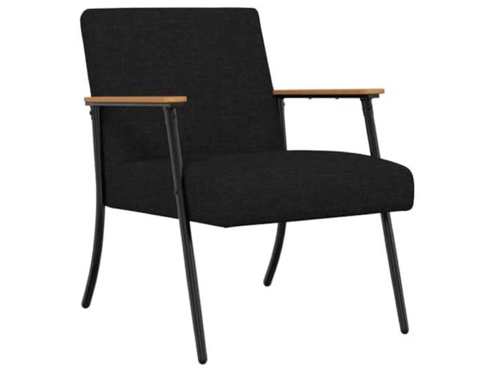 Sessel Schwarz aus Samt Stoff mit Stahlrahmen, Modern Weicher Samt, robuster Stahl, ergonomische Unterstützung, einfache Wartung, stilvolles Accessoire
