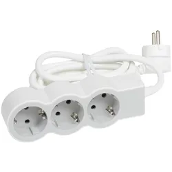 Legrand 694549 Flache Steckdosenleiste 3x Steckdose, 1,5 Meter Kabel Farbe: Ultraweiß/Grau