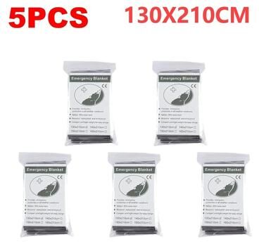 Uplifted Goods Outdoor Emergency Thermal Survival Blanket With Multiple Size Options 5pcs Small A