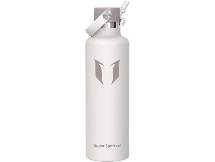 Trinkflasche Edelstahl 1000 ml Grau, Metall, 8.5x8.5 cm, Geschirr, Kannen & Karaffen, Trinkflaschen