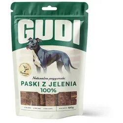 GUDI Hirschfleischstreifen 100 g, natürliche Hundeleckerlis Leckerlis